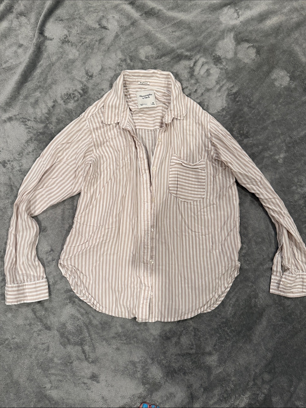Abercrombie & Fitch - Button Down Shirt (Tan and White)